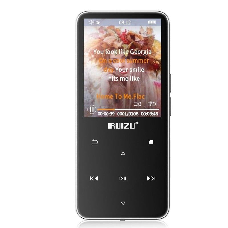 D10 Bluetooth MP3 Player 2.4inch HD Screen 8GB Metal Touch Button Music Player with FM Radio