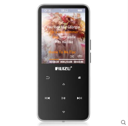 D10 Bluetooth MP3 Player 2.4inch HD Screen 8GB Metal Touch Button Music Player with FM Radio
