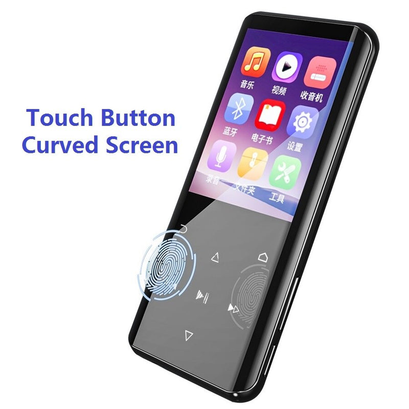 D25 Bluetooth 5.0 MP3 Player 16G/32G 2.4 inch Curved Screen Portable Music MP3 Player