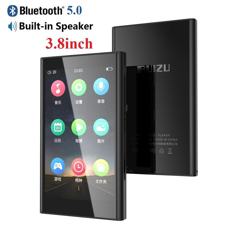 H10 Metal MP3 Player BT 5.0 Built-in Speaker with 3.8inch Touch Screen 16G/32G Music Player