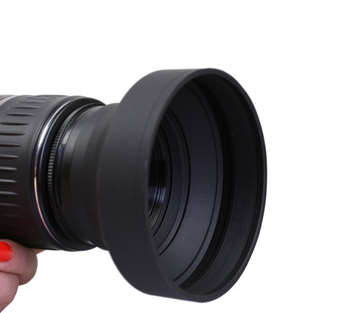 Rubber Lens Hood Tele Wide-Angle Standard 49mm 52mm 58mm 55mm 62mm 67mm 72mm 77mm Telephoto +