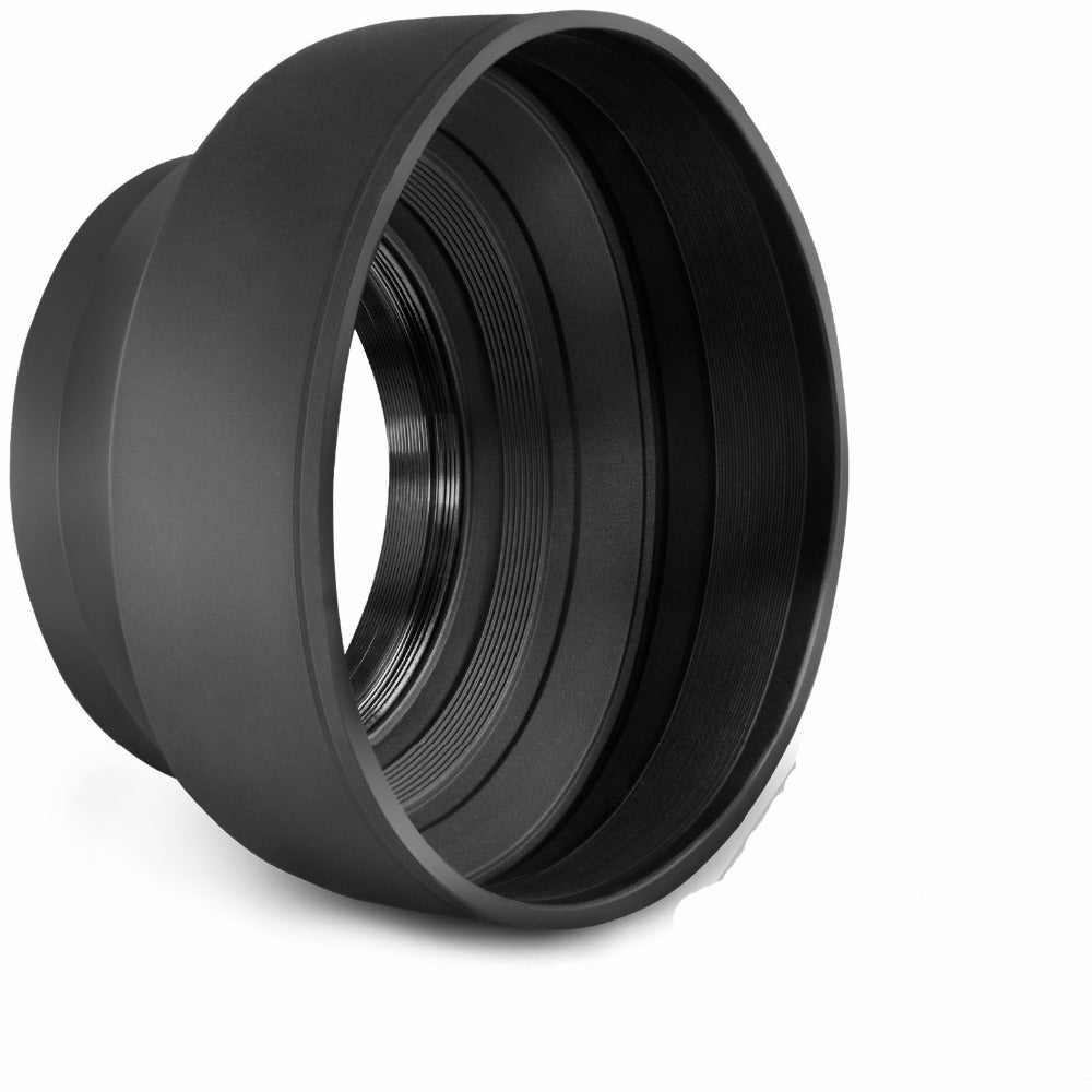 Rubber Lens Hood Tele Wide-Angle Standard 49mm 52mm 58mm 55mm 62mm 67mm 72mm 77mm Telephoto +