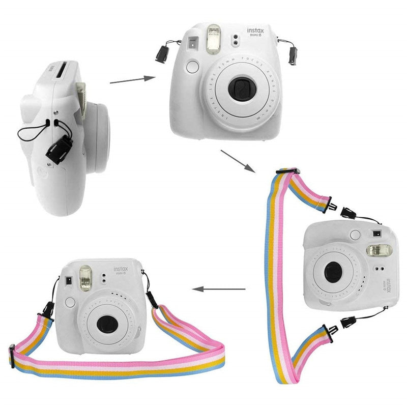Transparent Plastic Cover Instant Camera Protect Bag with Strap for Fujifilm Instax Mini 9/ 8 /8+