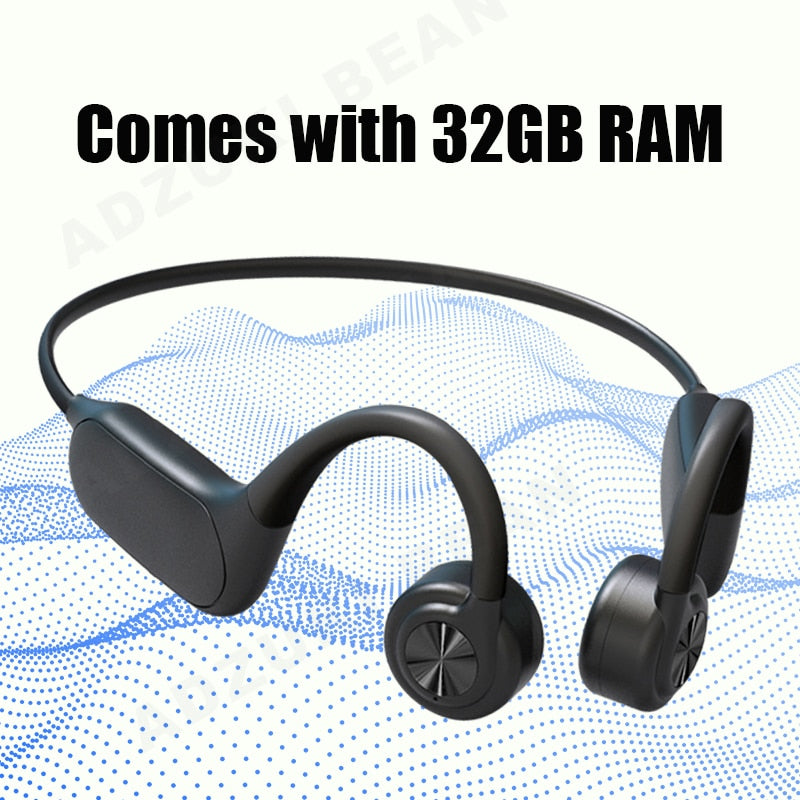 Adzuki Bean IPX8 Swimming P8 Bone Conduction Earphone Bluetooth IP68 Pool Wireless Headset