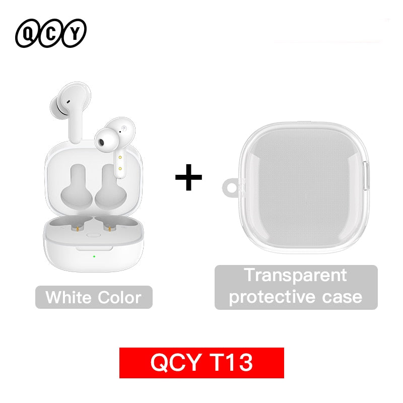 QCY T13 Bluetooth Headphone V5.1 Wireless TWS Earphone Touch Control Earbuds 4 Microphones