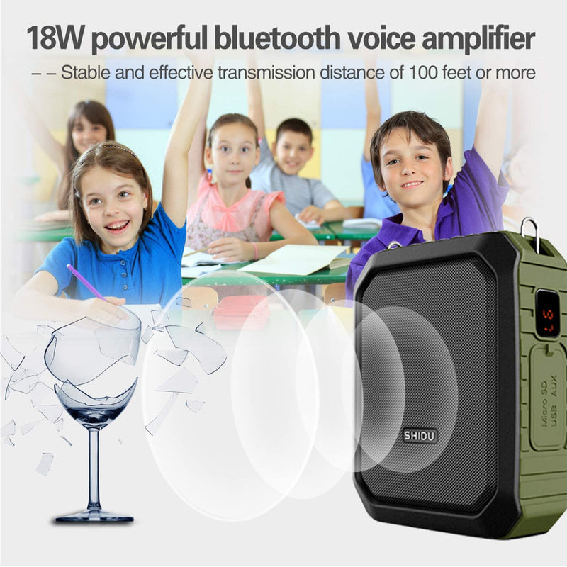 Portable Voice Amplifier with Wireless Microphone IPX5 Waterproof Bluetooth Speaker
