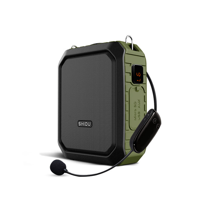 SHIDU 18W Portable Wireless Bluetooth Speaker Waterproof Voice Amplifier With UHF Microphone