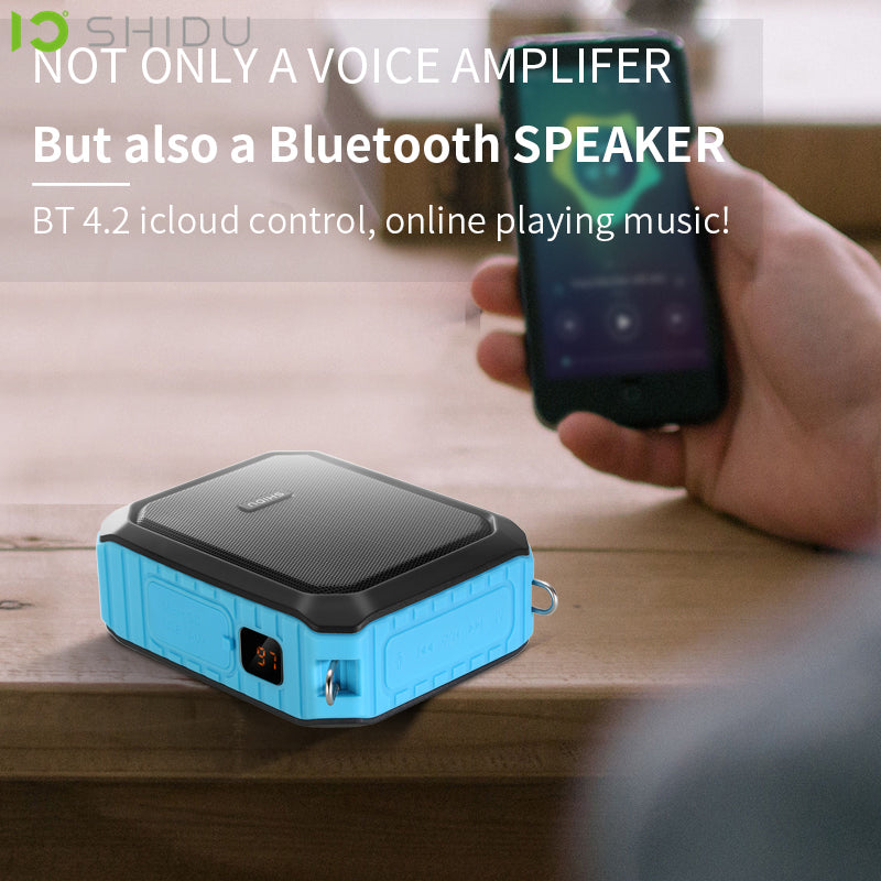 SHIDU 18W Portable Wireless Bluetooth Speaker Waterproof Voice Amplifier With UHF Microphone