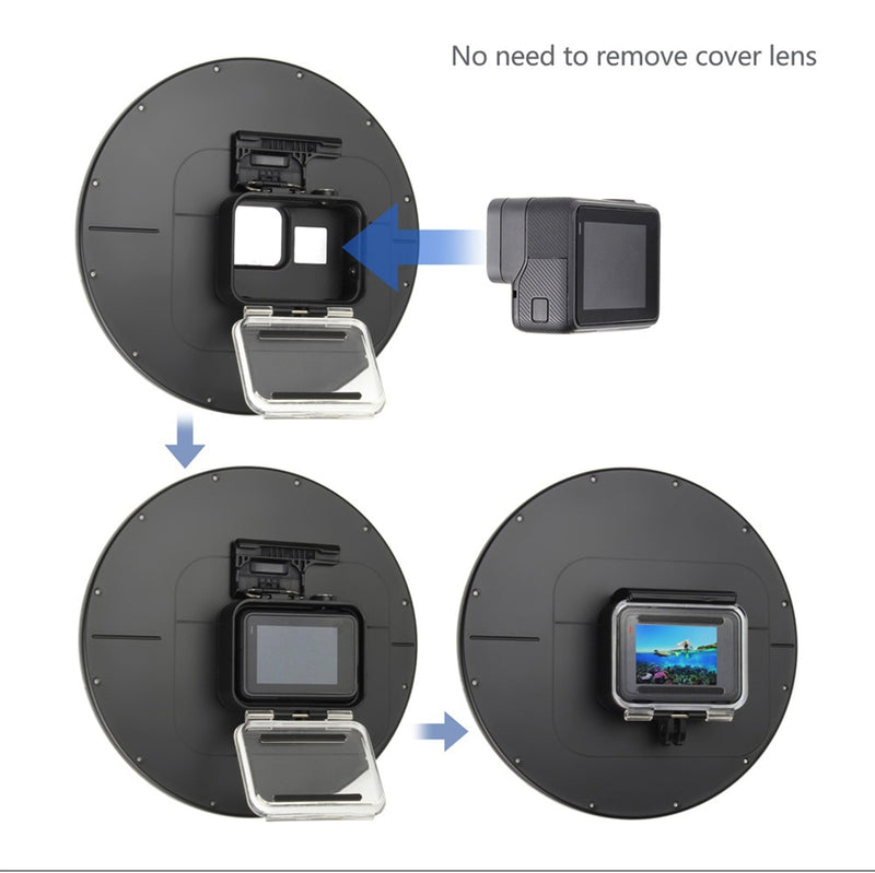SOONSUN 6" Waterproof Dome Port Diving Lens Cover Case w/ Pistol Trigger Grip for GoPro Hero 5 6 7