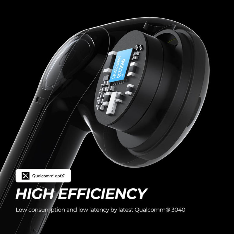 TrueAir2 Wireless Earbuds Bluetooth V5.2 Headset QCC3040 aptX 4 Mic CVC Noise Cancellation TWS+