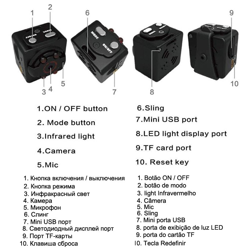 SQ8 SQ 8 Smart 1080p HD Small Secret Micro Mini Camera Video Cam Night Vision Wireless Body DVR DV