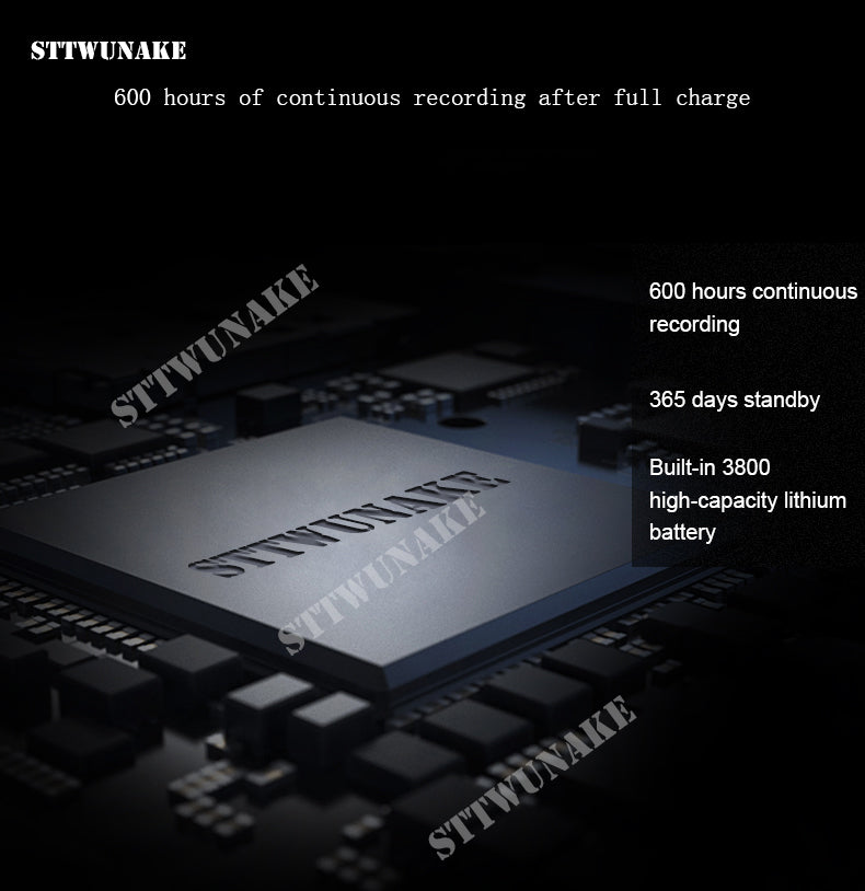 STTWUNAKE Mini Audio Voice Recorder 600 hours recording Magnetic professional Digital HD