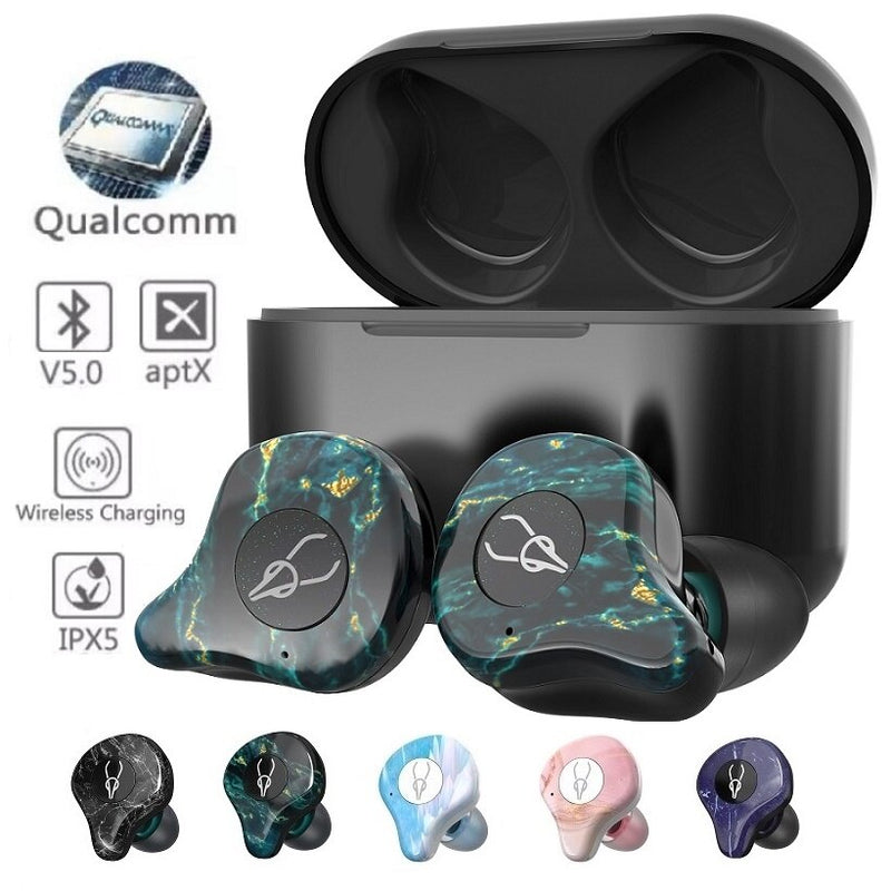 Sabbat E12 Ultra Marble Color TWS Bluetooth Earphone Qualcomm V5.0 aptx Wireless Earphones
