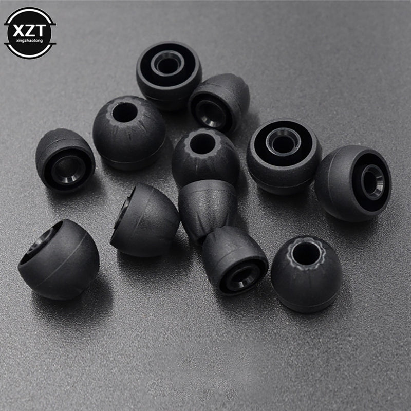 6pcs/3pairs In-Ear Noise-Cancelling Earcaps For Earphone Silicone Covers Replacement Earbud Eartips