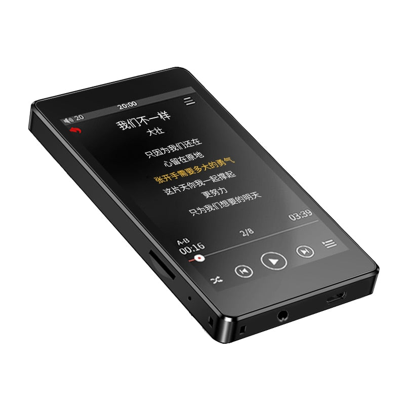 RUIZU H1 MP4 Player 4.0 inch Full Touch Screen With Bluetooth 5.0 FM Radio with Built-in Speaker