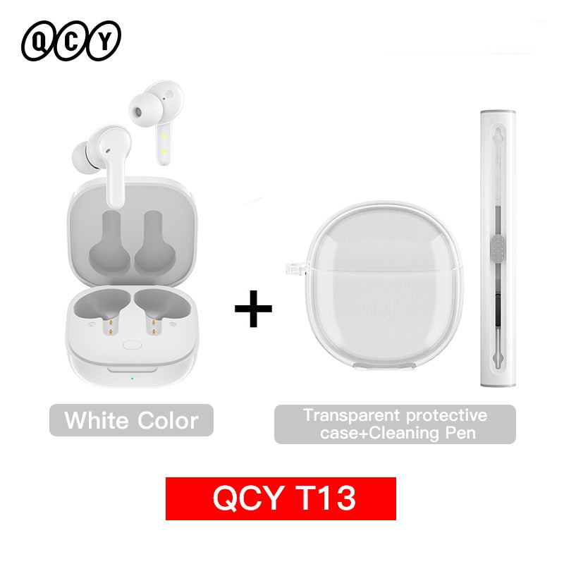 QCY T13 True Wireless Earbuds Bluetooth 5.1 Headphones Touch Control with  Wireless Charging Case Waterproof Stereo Earphones in-Ear Built-in Mic  Headset 40H Playtime (Pink) 