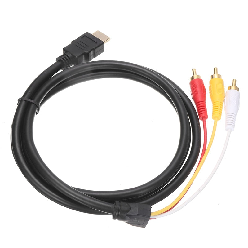5ft HDMI-compatible to 3 RCA Cables to RCA Component Converter Adapter Cable for HDTV