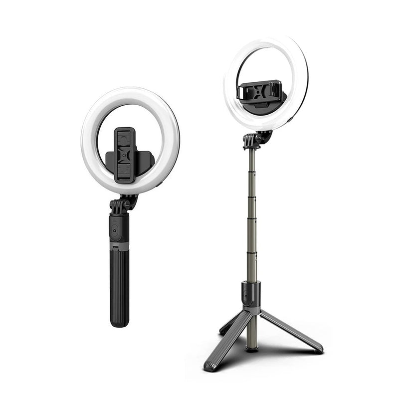 Portable BT Wireless Live Light Selfie Stick LED Photographic Lamps with Detachable Remote Control