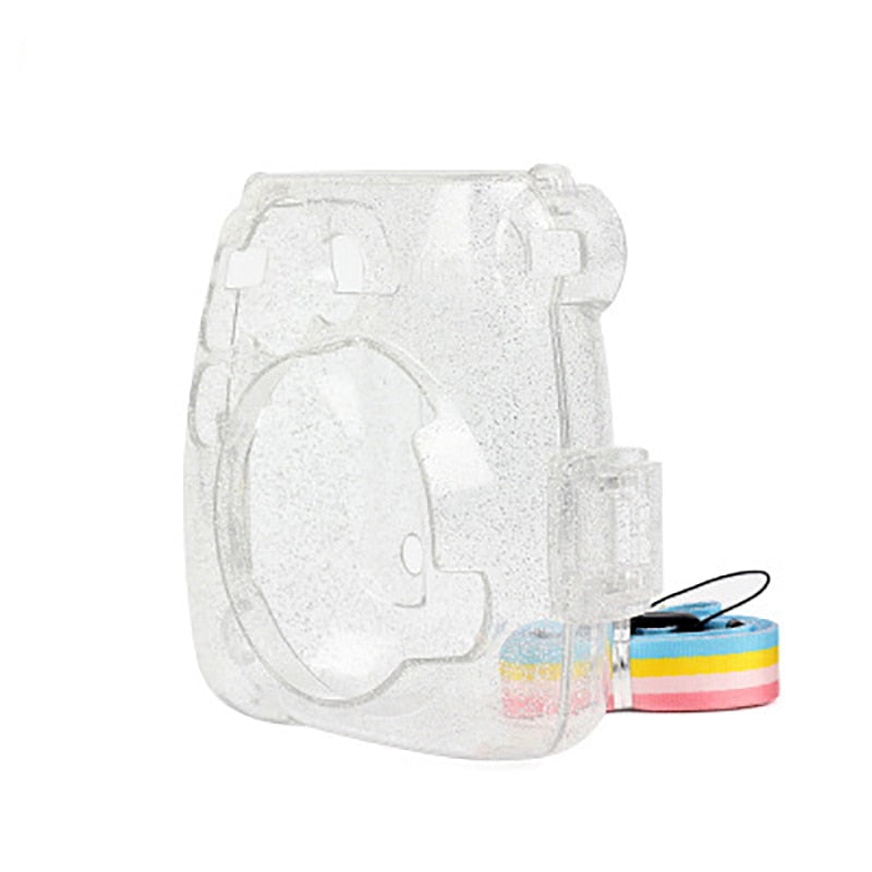 Transparent Plastic Cover Instant Camera Protect Bag with Strap for Fujifilm Instax Mini 9/ 8 /8+