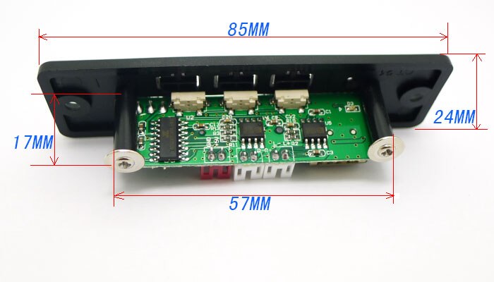 Silver Color DC5V MP3 Decoder Board Built In 3W Amplifier With Remote Control Support SD Card USB