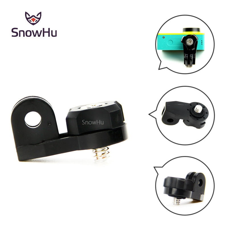 SnowHu Camera Bridge Adapter for xiaomi yi Mounts 1/4 inch Screw Hole for Sony Mini Cam Action