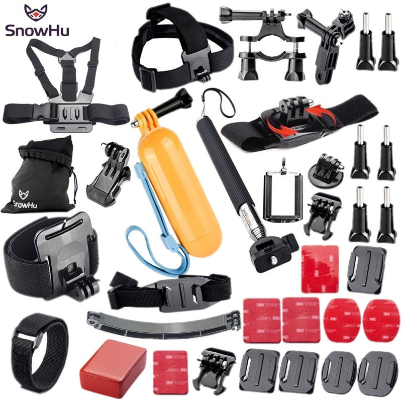 SnowHu for Gopro Accessories set for go pro hero 7 6 5 4 3 kit mount for SJCAM SJ4000 for xiaomi