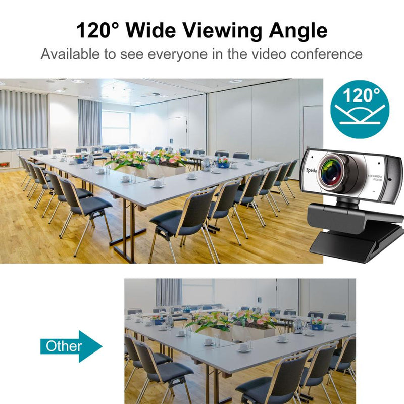 C920 Pro 120° Wide Angle Webcam Full HD 1080P with Tripod USB Web Camera Software Control