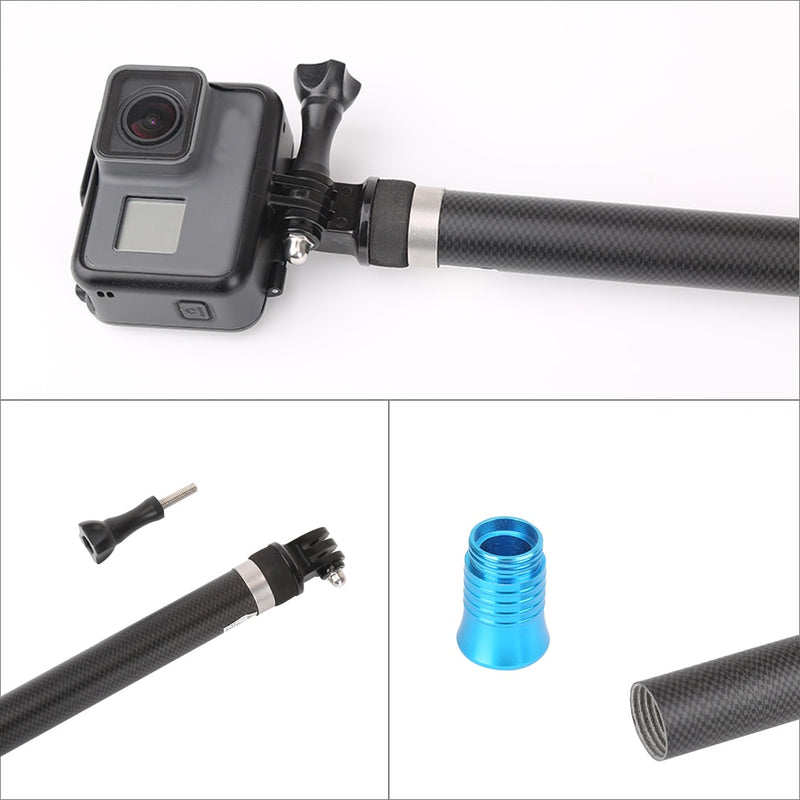 TELESIN 106" Long Carbon Fiber Handheld Selfie Stick Extendable Pole Monopod