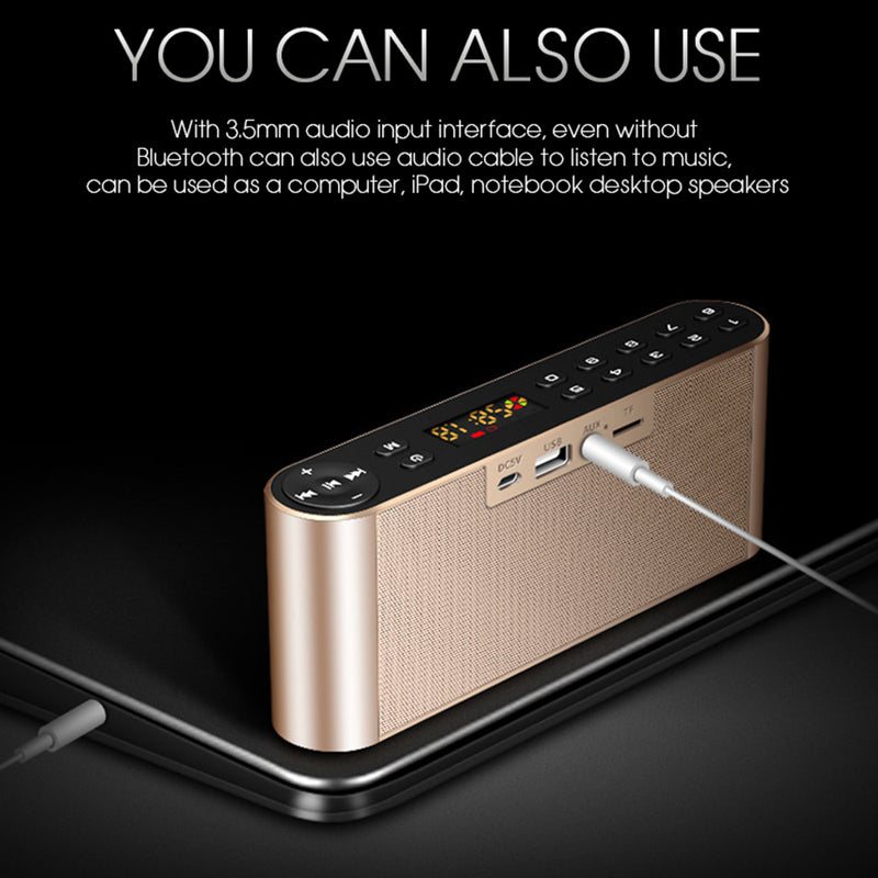 HIFI Bluetooth Speaker Portable Wireless Super Bass Dual Speakers Soundbar with Mic TF FM