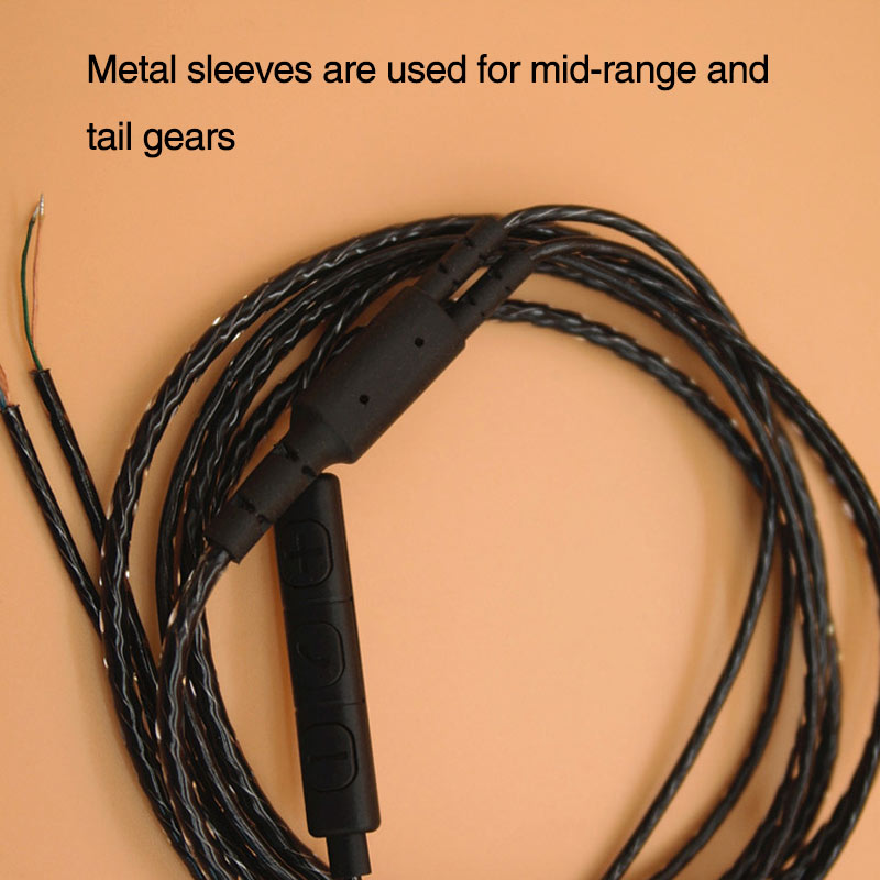 TRANSCTEGO 3.5mm Jack DIY Earphone Audio Cable Controller Repair Replacement Headphone 18 Copper