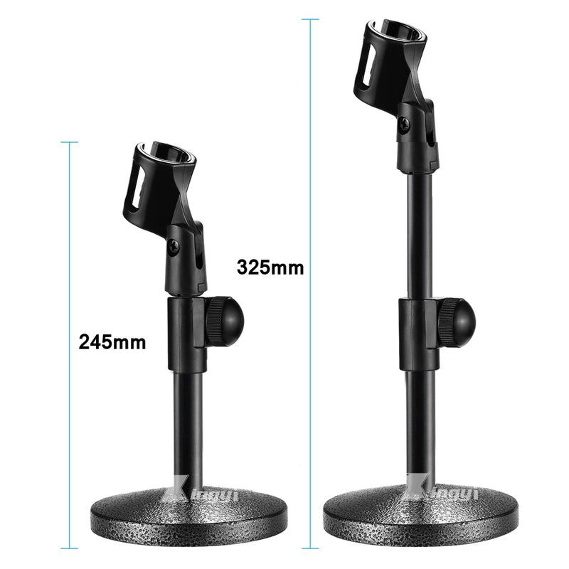 Table Desk Desktop Recording Microphone Stand Boom Clip Mic Holder Mount Clamp Round Base For e945
