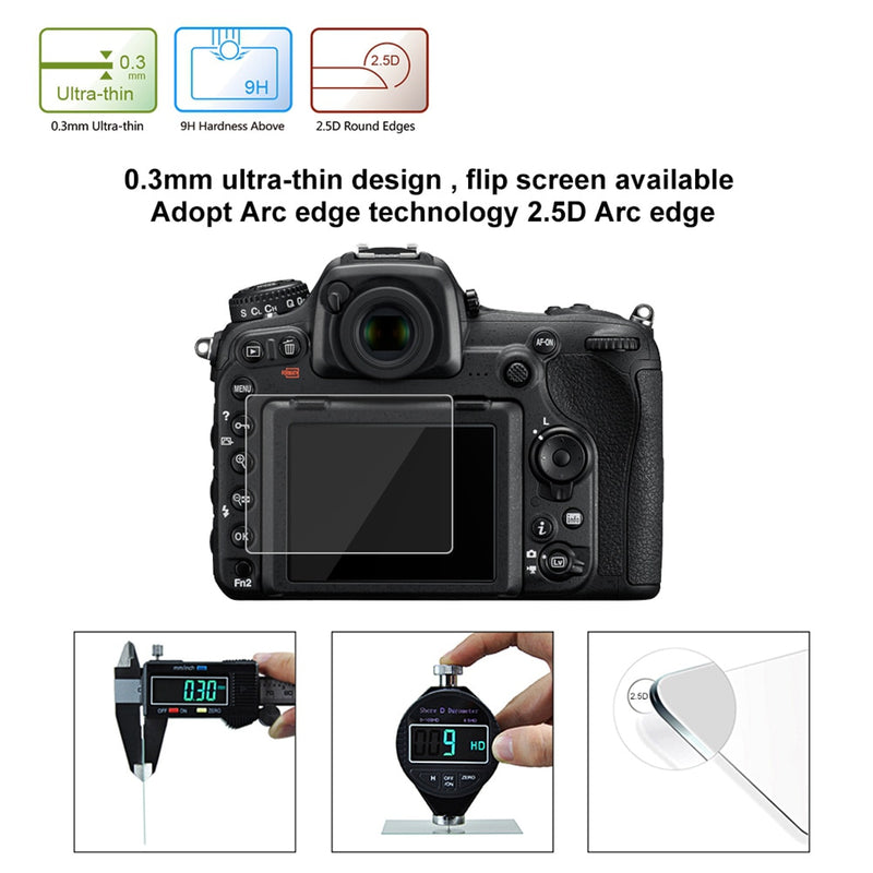 Tempered Optical Glass HD LCD Ultra-thin 9H Camera Screen Protector Protection Film For Nikon