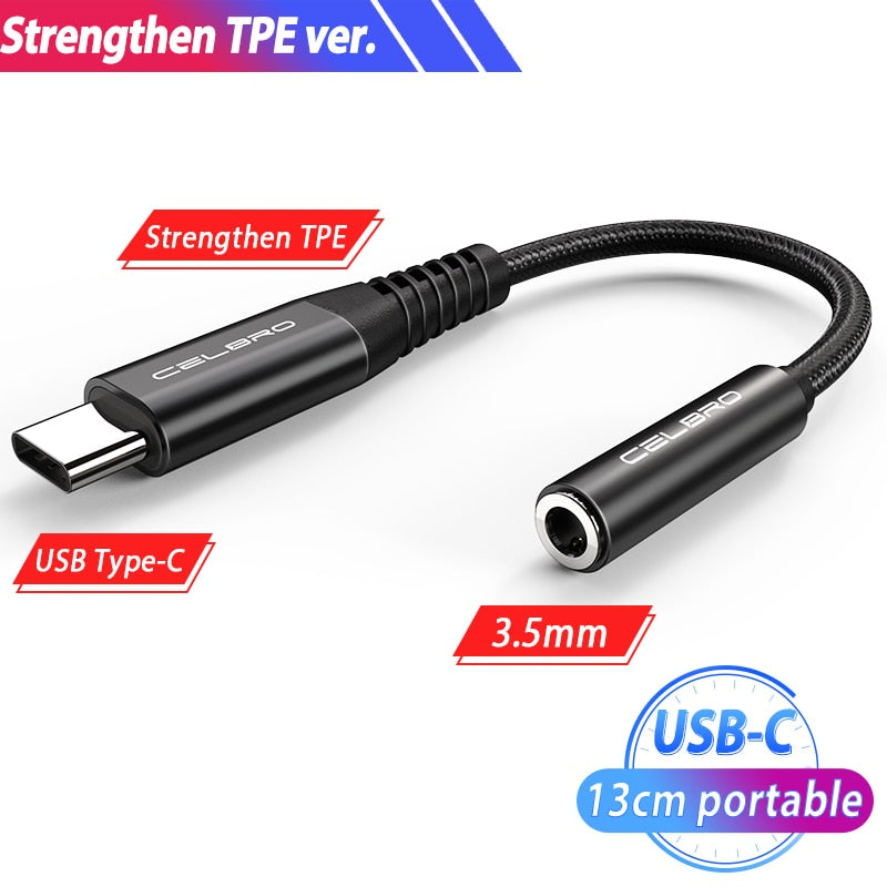 Type C 3.5mm Aux Adapter Usb C To 3.5MM Headphone Jack Adapter Audio Cable for Samsung Note 10
