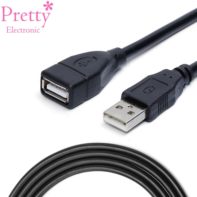 USB 2.0 Male to Female USB Cable 1.5m 3m 5m Extender Cord Wire Super Speed Data Sync Extension Cable