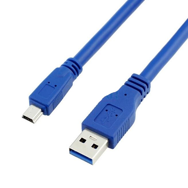 USB 3.0 A Male AM to Mini USB 3.0 Mini 10pin Male USB3.0 Cable 0.3m 0.6m 1m 1.5m 1.8m 3m 5m 1ft