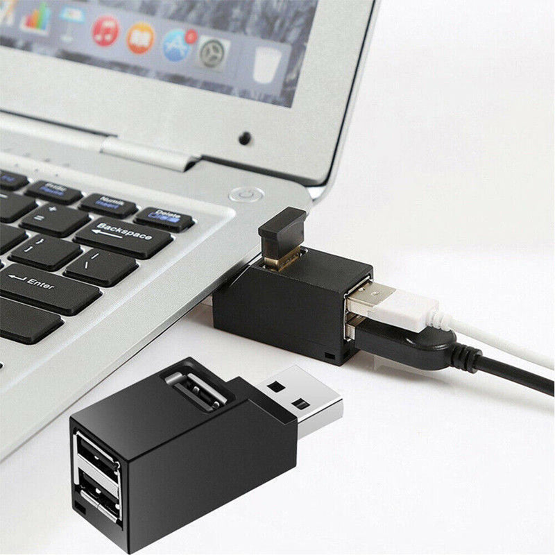 USB 3.0 HUB Adapter Extender Mini Splitter Box 3 Ports