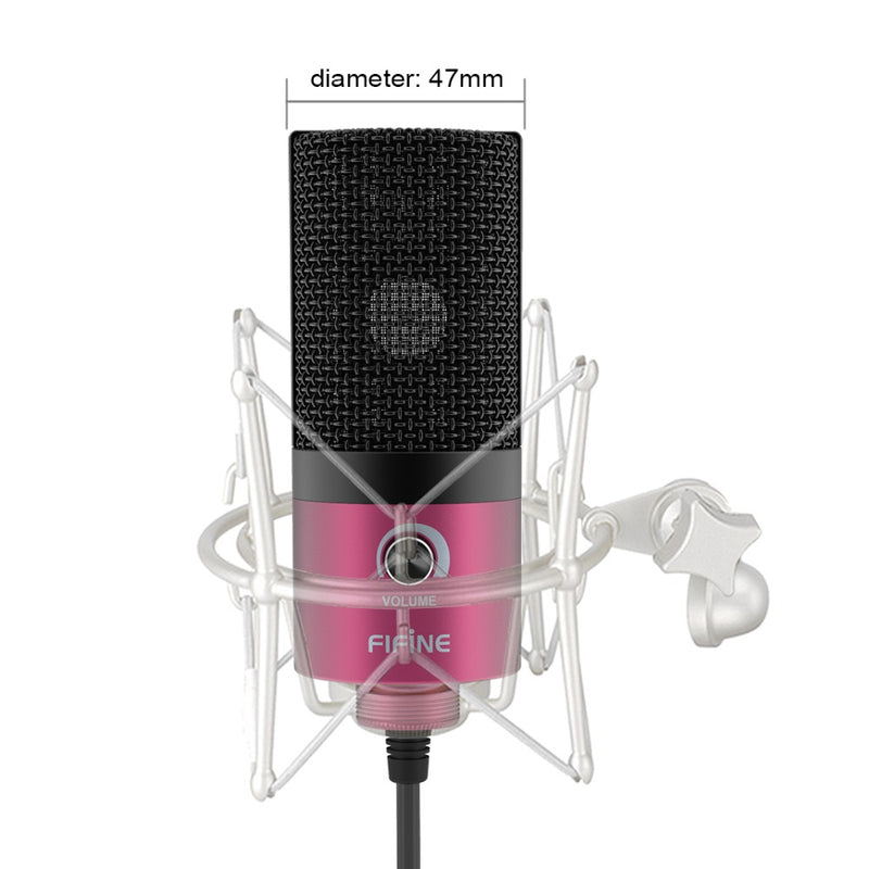 FIFINE USB Metal Microphone,Cardioid Recording MIC for Streaming