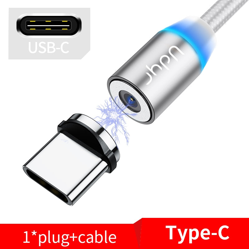 Udyr 2m Magnetic Micro USB Cable For iPhone Samsung Android Mobile Phone Fast Charging USB Type C
