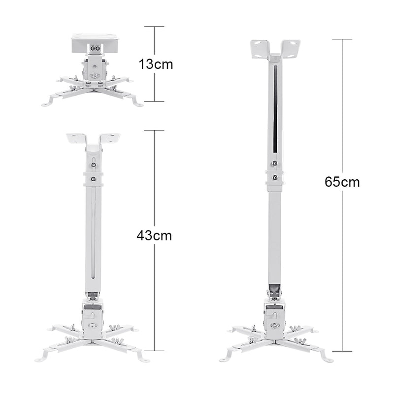 Universal LED Projector Ceiling Mount 15KG Mount Wall Bracket Interior Through Cable Holder For