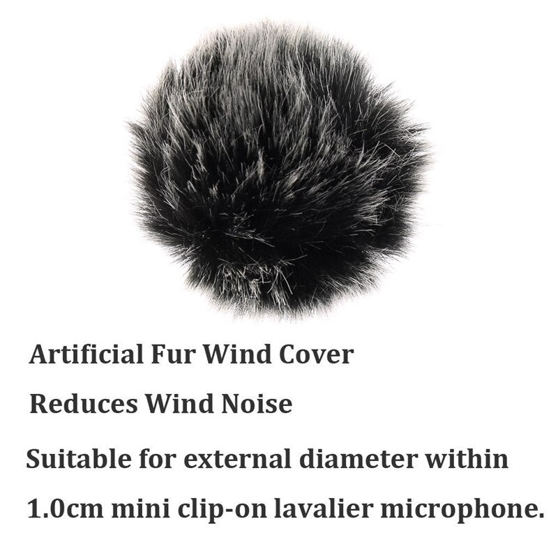 Universal Lavalier Microphone Furry Windscreen Fur Windshield Wind Muff Soft For SONY RODE BOYA