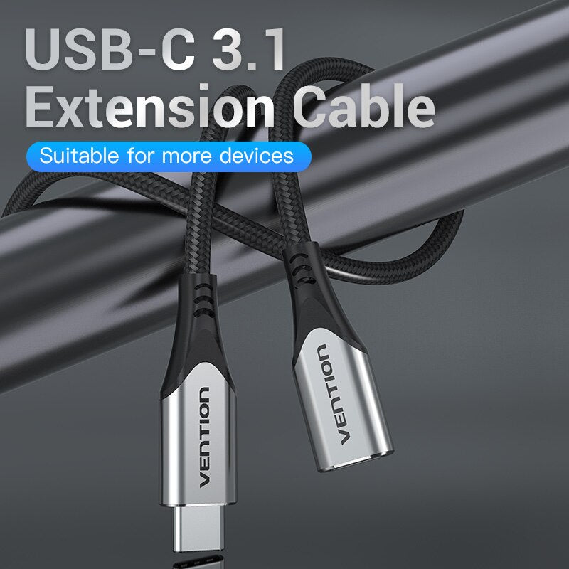USB C Extension Cable Male to Female Type C Extender Cord Thunderbolt 3 4K Cable 3.1 Extension Cord