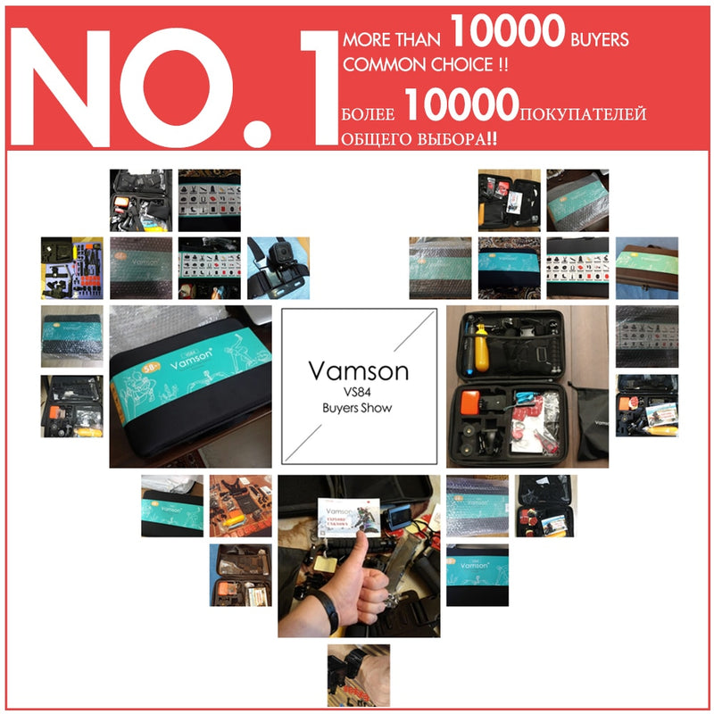 Vamson for Gopro Accessories set for go pro hero 7 6 5 4 kit mount for SJCAM for SJ4000 / for xiaomi