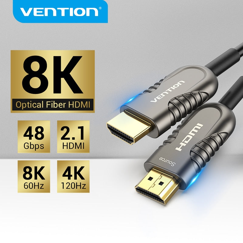 8K HDMI 2.1 Cable 120Hz 48Gbps Fiber Optic HDMI Cable Ultra High Speed HDR eARC