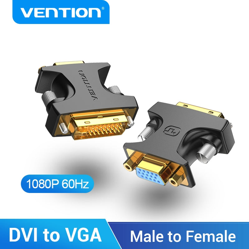 DVI to VGA 24+5 Adapter DVI-I Male to VGA Female Converter 1080P for Computer Monitor Cable