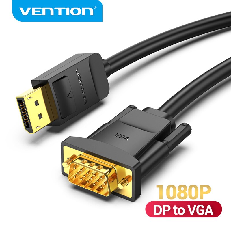 Displayport to VGA Cable 1080P DP to VGA Converter Male to Male Monitor Display Port to VGA Adapter