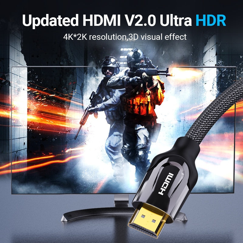 HDMI Cable 4K/60HZ HDMI 2.0 Splitter Cable for Mi Box HDTV HDMI 2.0 Audio Cable Switch Adapter