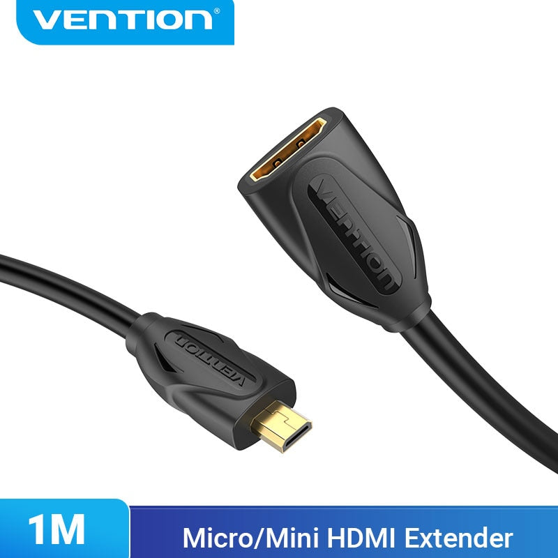 HDMI Extension Cable Micro Mini HDMI Male to Female Cable Converter Extender
