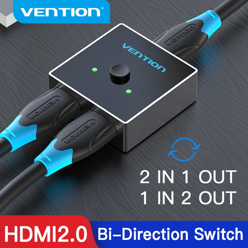 HDMI Splitter 4K 60Hz HDMI Switch Bi-Direction 1x2/2x1 Adapter HDMI Switcher 2 in 1 out