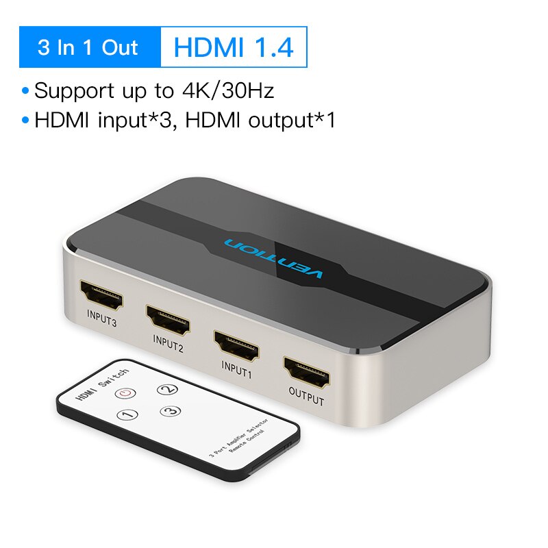 HDMI Splitter 5 in 1 out 4K/30Hz HDMI 5x1 3x1 Adapter 3 in 1 out HDMI 1.4 Switcher