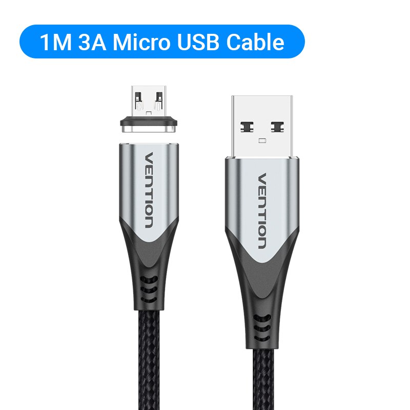 Magnetic Charge Cable 3A Fast Charging Micro USB Cable Magnet USB Type C Charging Data Wire